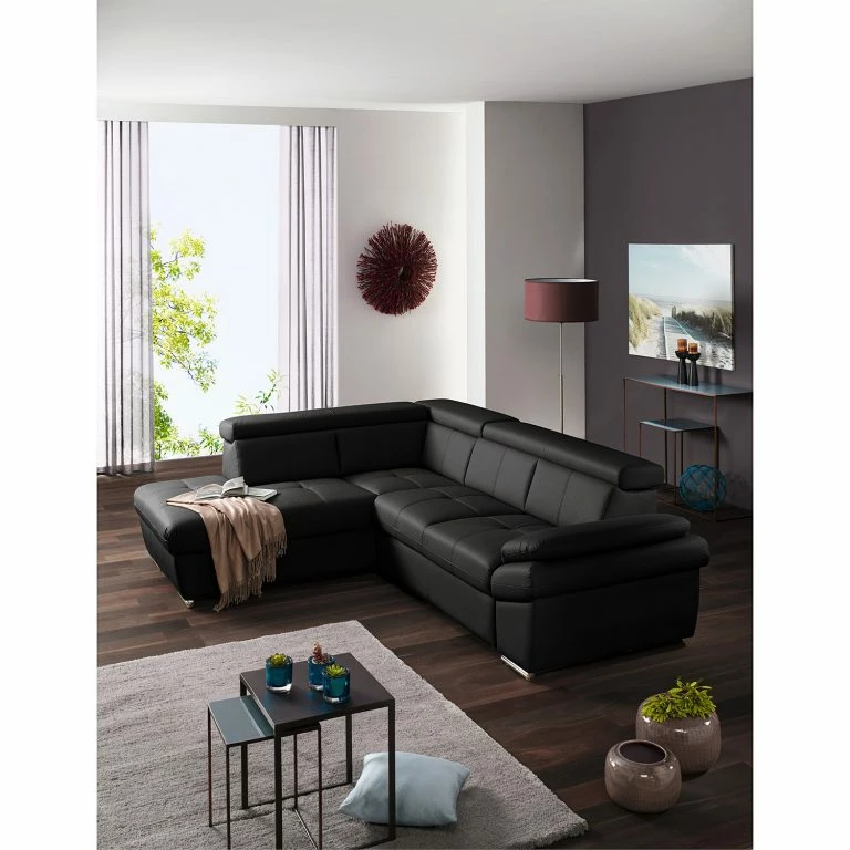 Loftscape Fredriks Canapé D’angle Barvas II – Imitation Cuir – Méridienne Longue à Gauche (vue De Face) – Sans Fonction