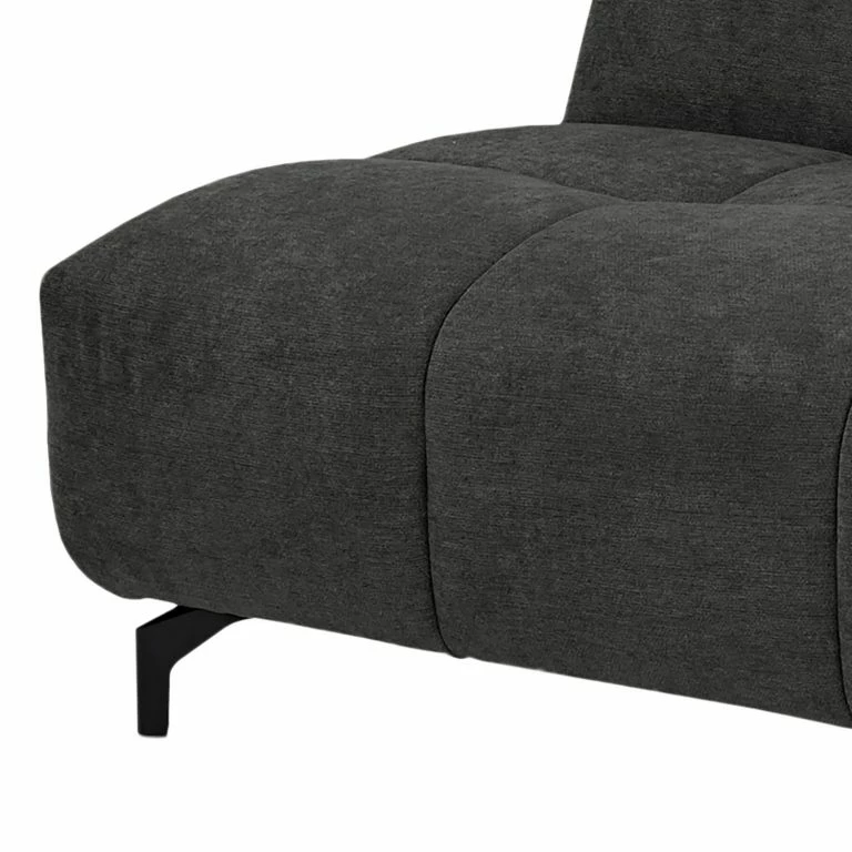 Loftscape Fredriks Canapé D’angle Bellmore I – Microfibre – Noir – Sans Appui-tête