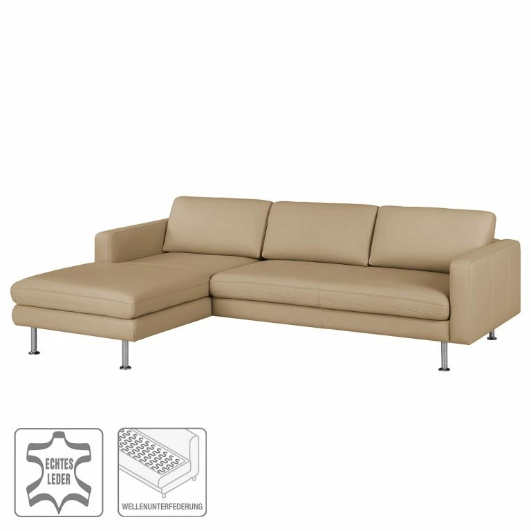 Loftscape Fredriks Canapé D’angle Bivona I – Sable – Méridienne Courte à Gauche (vue De Face)