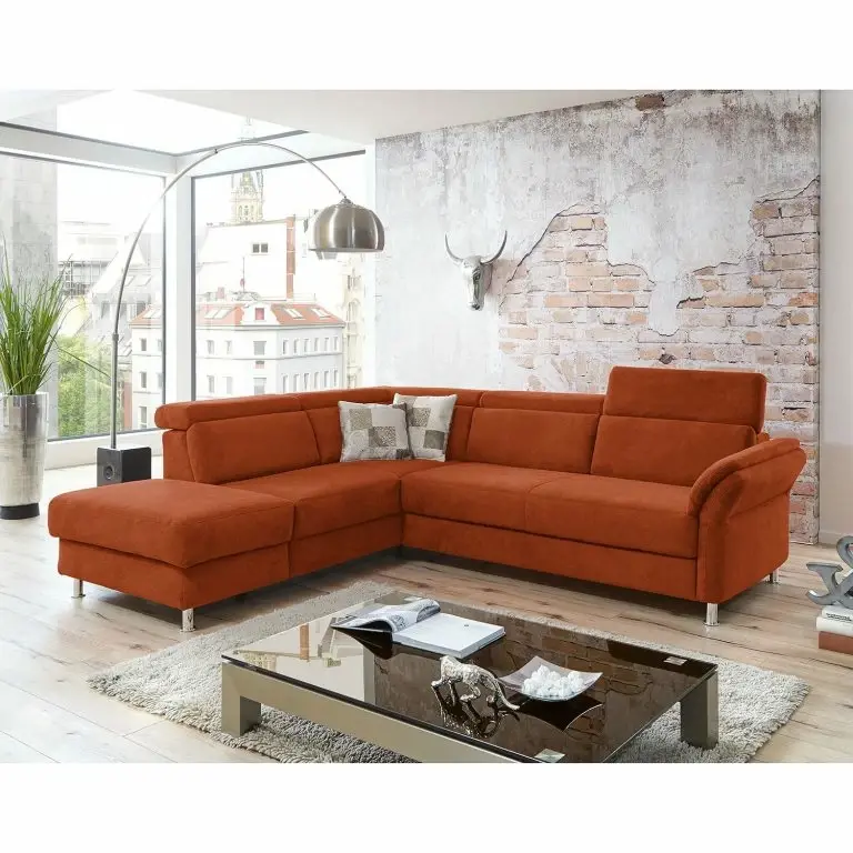 Loftscape Fredriks Canapé D’angle Calang – Marron Miel – Méridienne Longue à Gauche (vue De Face) – Sans Fonction