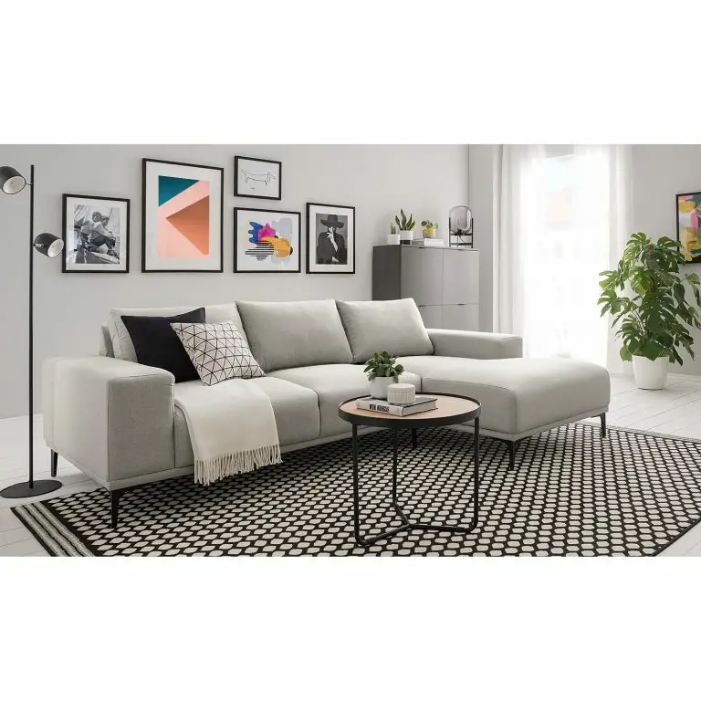 Loftscape Fredriks Canapé D’angle CONNOLLY – Tissu – Méridienne Courte à Droite (vue De Face)