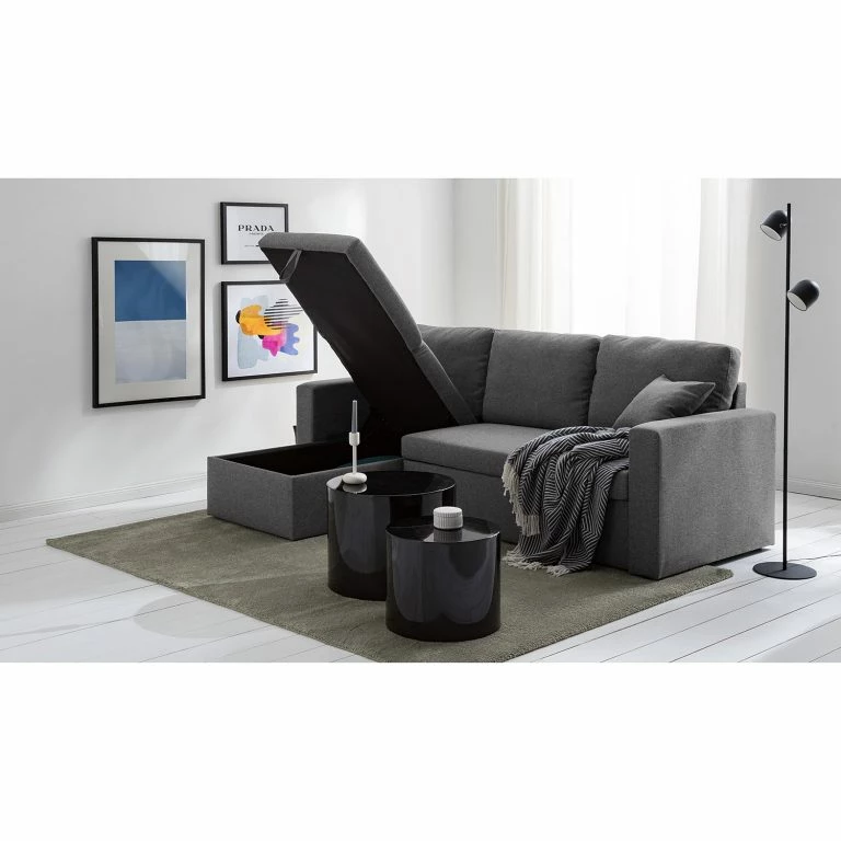 Loftscape Fredriks Canapé D’angle Coventry I – Tissu – Gris