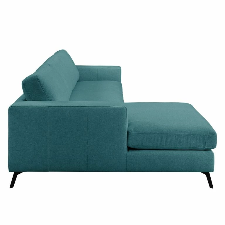 Loftscape Fredriks Canapé D‘angle Denny II – Tissu – Bleu Pétrole – Méridienne Courte à Gauche (vue De Face)