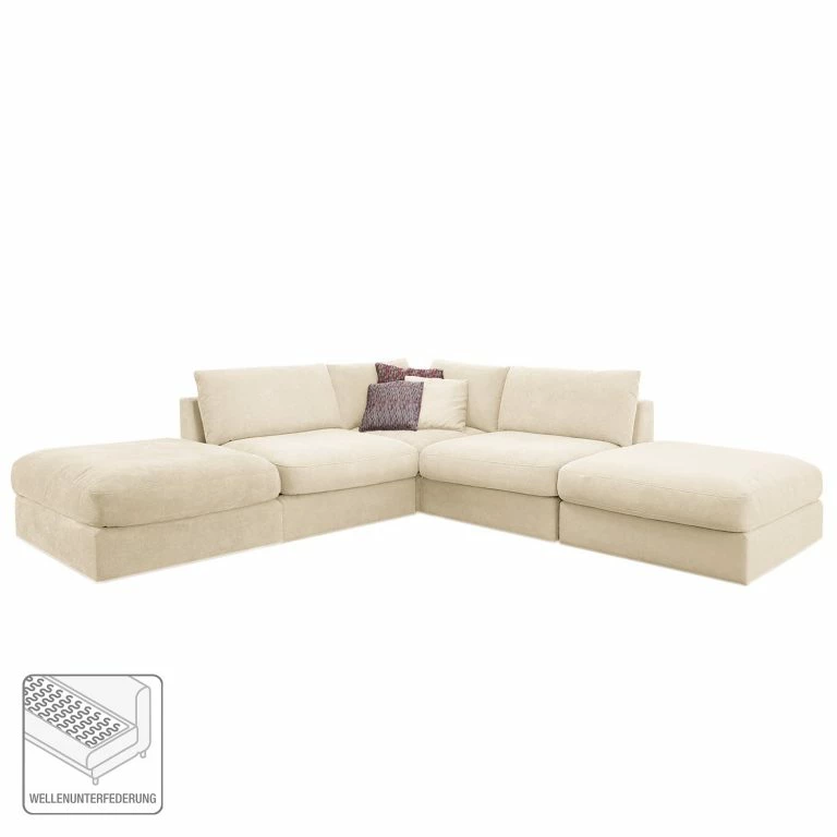 Loftscape Fredriks Canapé D’angle Dixwell III – Tissage à Plat – Crème