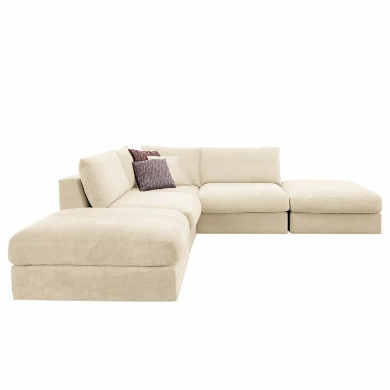 Loftscape Fredriks Canapé D’angle Dixwell III – Tissage à Plat – Crème