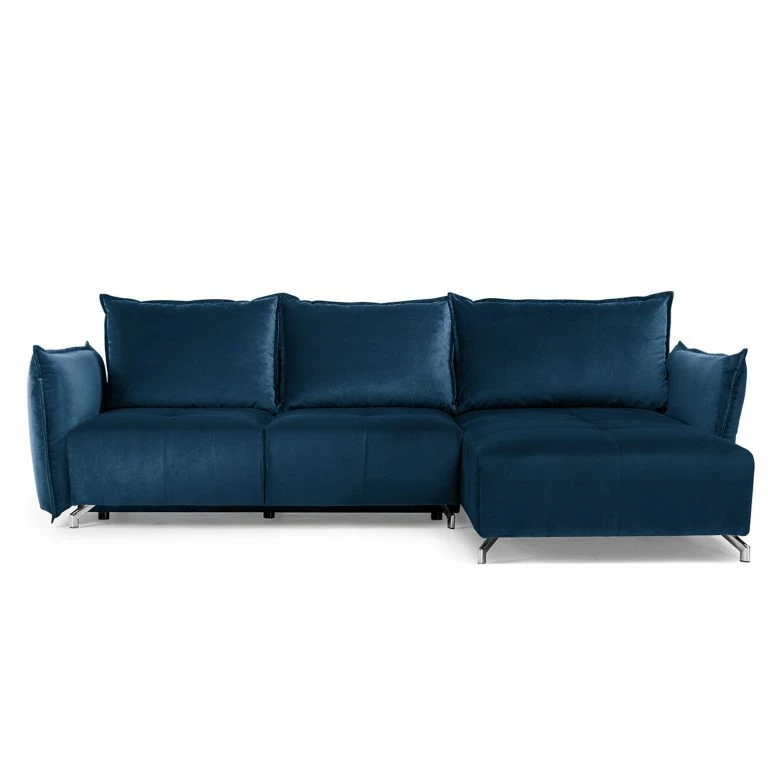 loftscape Fredriks Canapé d’angle Dolgen – Velours – Bleu pétrole
