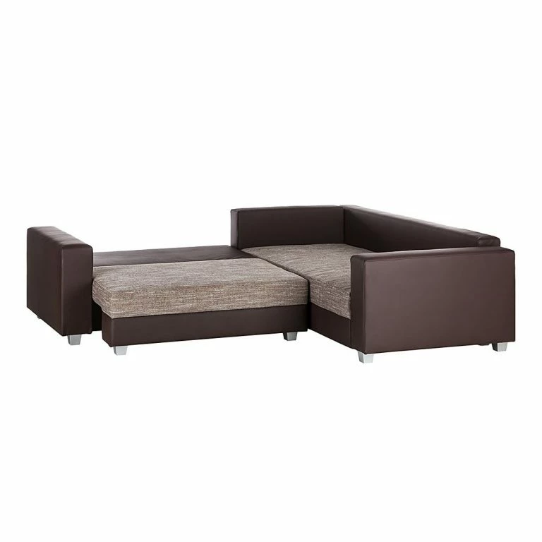 Loftscape Fredriks Canapé D’angle Dublin I (convertible) – Marron Foncé / Cappuccino – Largeur : 254 Cm