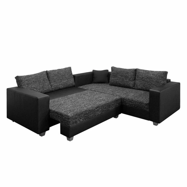 Loftscape Fredriks Canapé D’angle Dublin I (convertible) – Noir / Anthracite – Largeur : 254 Cm