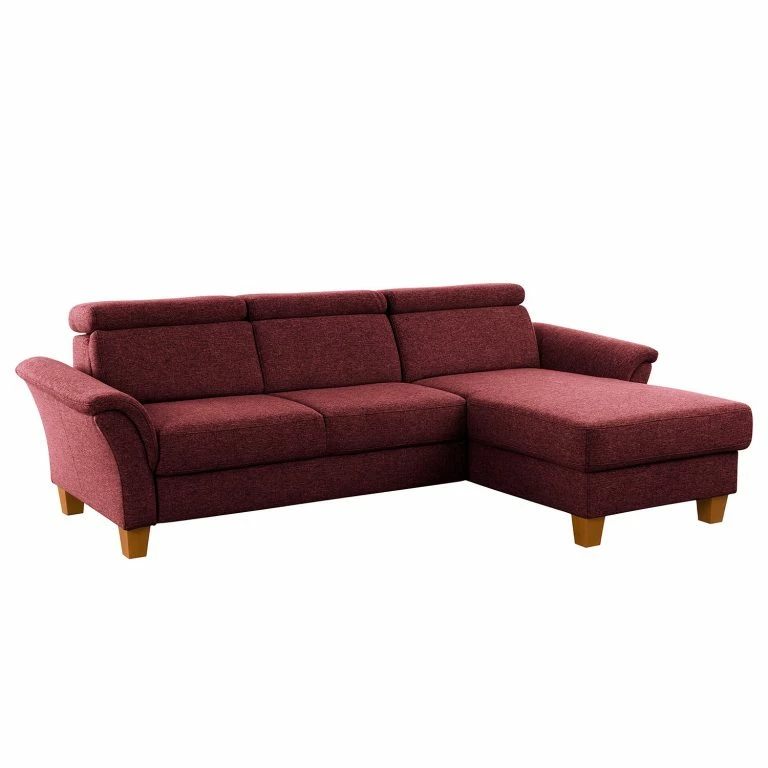 loftscape Fredriks Canapé d’angle Estufa – Tissage à plat – Tissu Amra: Rose vieilli – Méridienne courte à droite (vue de face) – Sans fonction couchage