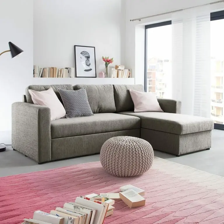 Loftscape Fredriks Canapé D’angle Forrest – Tissu Gris Clair – Avec Méridienne à Monter à Gauche Ou à Droite