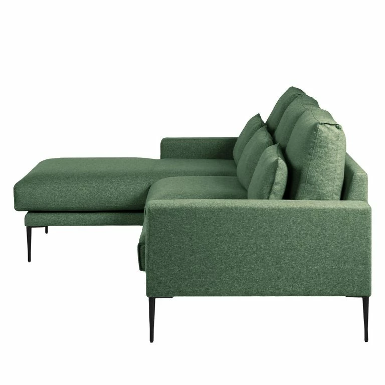 Loftscape Fredriks Canapé D’angle Garlin – Tissu – Tissu Sogol: Vert – Méridienne Courte à Gauche (vue De Face)