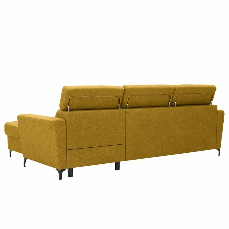 Loftscape Fredriks Canapé D’angle Landaff I – Tissu – Tissu Sioma: Jaune Moutarde – Méridienne Courte à Droite (vue De Face) – Sans Fonction Couchage – Sans Repose-pieds