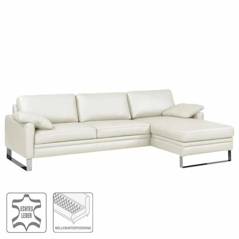 Loftscape Fredriks Canapé D’angle Laureto II – Blanc – Méridienne Courte à Droite (vue De Face)