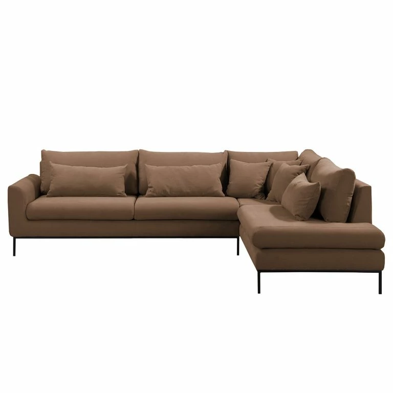 Loftscape Fredriks Canapé D’angle Luosto – Tissage à Plat – Nougat – Méridienne Longue à Droite (vue De Face)