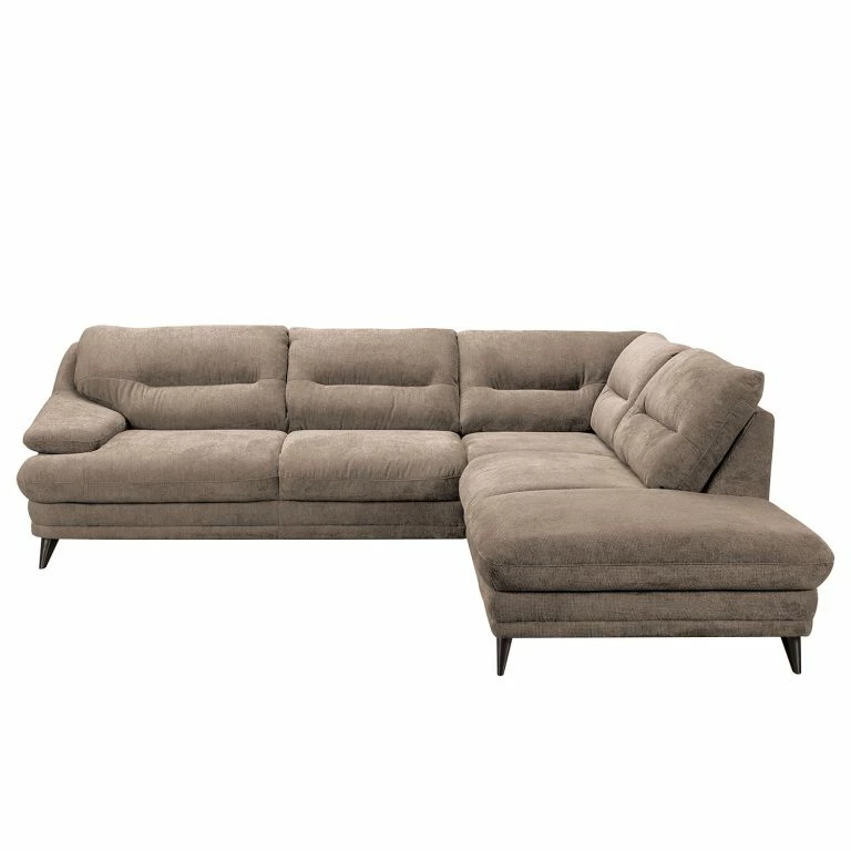 Loftscape Fredriks Canapé D’angle Lutz I – Microfibre – Taupe – Méridienne Longue à Gauche (vue De Face)