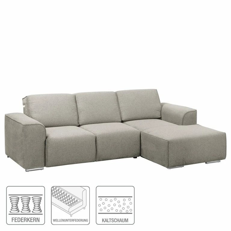 Loftscape Fredriks Canapé D’angle Mambai – Cappuccino – Méridienne Longue à Droite (vue De Face)