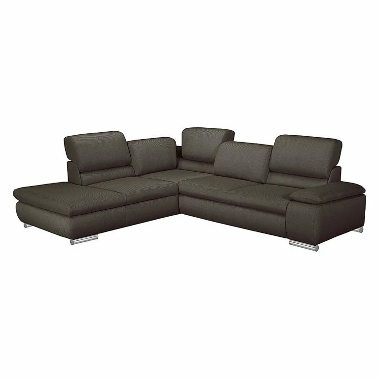 Loftscape Fredriks Canapé D’angle Masca I – Marron Gris – Méridienne Courte à Gauche (vue De Face) – Fonction Couchage