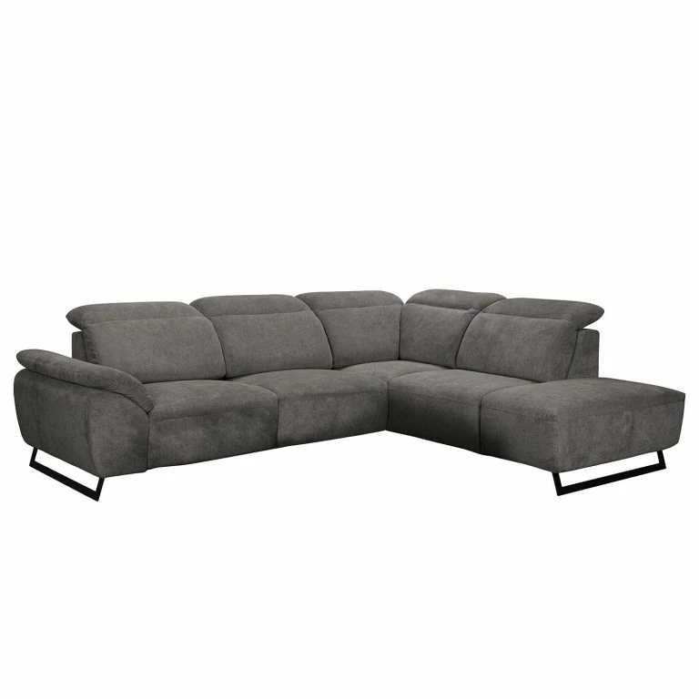 Loftscape Fredriks Canapé D’angle NoHo – Microfibre – Gris – Méridienne Longue à Droite (vue De Face) – Sans Fonction