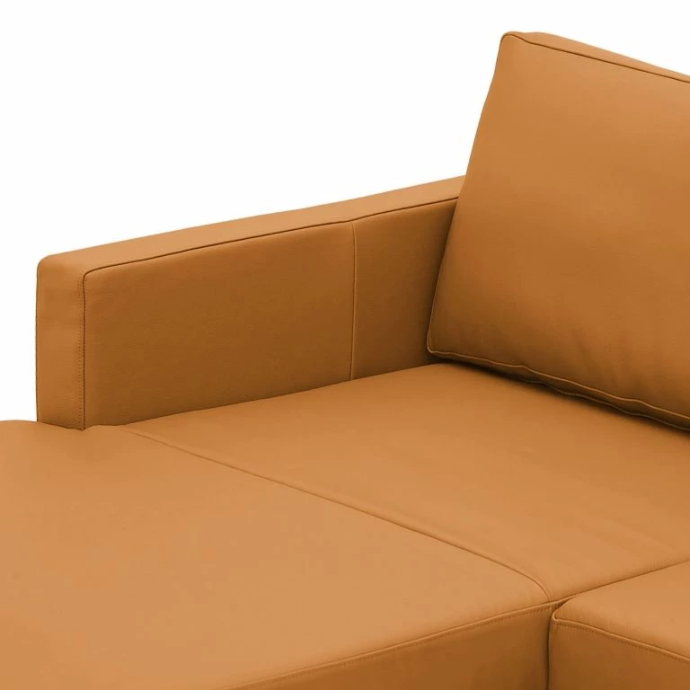 Loftscape Fredriks Canapé D’angle Portobello Cuir Véritable – Cuir Véritable Gad : Cognac I – Largeur : 251 Cm – Méridienne Courte à Gauche (vue De Face)