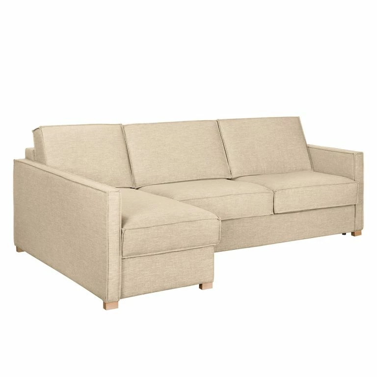 Loftscape Fredriks Canapé D’angle Posio – Tissu – Beige – Méridienne Courte à Gauche (vue De Face)