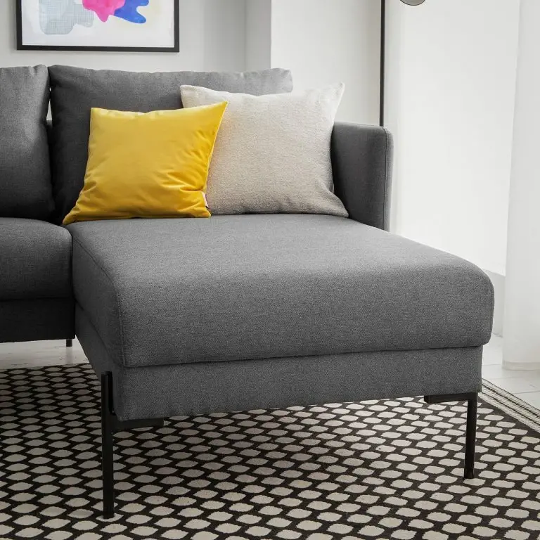Loftscape Fredriks Canapé D’angle Pratt – Tissu – Gris Foncé – Méridienne Courte à Droite (vue De Face)