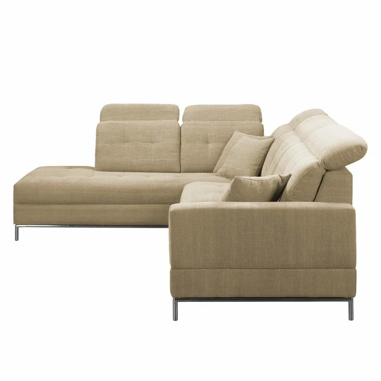 Loftscape Fredriks Canapé D’angle Raisio – Tissu – Biscuit – Méridienne Longue à Gauche (vue De Face)