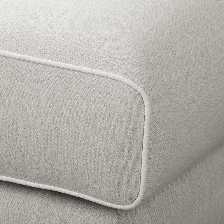 Loftscape Fredriks Canapé D’angle Ranua – Tissu – Galet – Méridienne Longue à Droite (vue De Face)