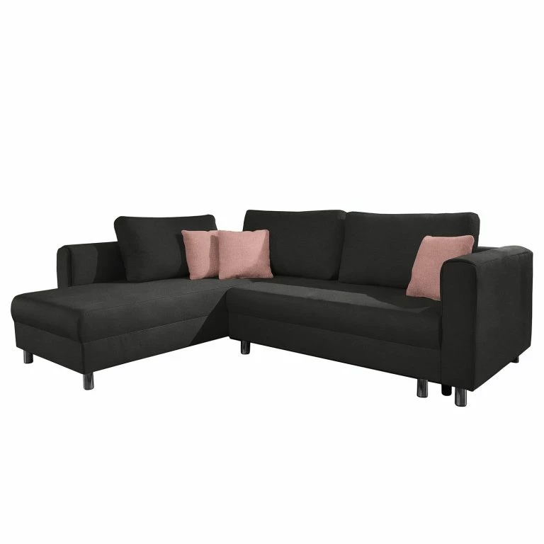 Loftscape Fredriks Canapé D’angle Sulka – Microfibre – Microfibre Enza: Anthracite / Mauve