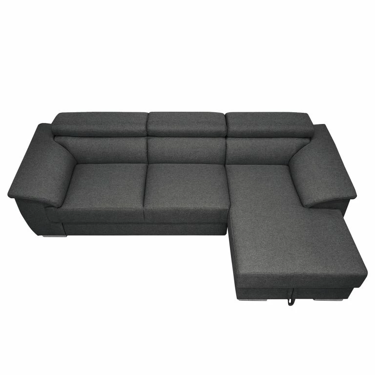 Loftscape Fredriks Canapé D’angle Swain – Tissu – Anthracite – Méridienne Courte à Droite (vue De Face) – Sans Fonction