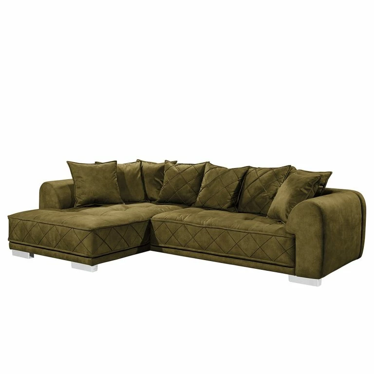 loftscape Fredriks Canapé d’angle Upland – Microfibre – Microfibre Salvo: Vert olive