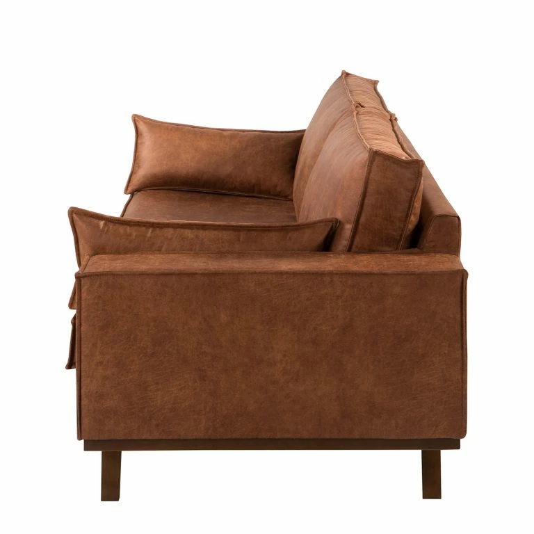 Loftscape Fredriks Canapé Jurga (3 Places) – Microfibre Yaka: Cognac