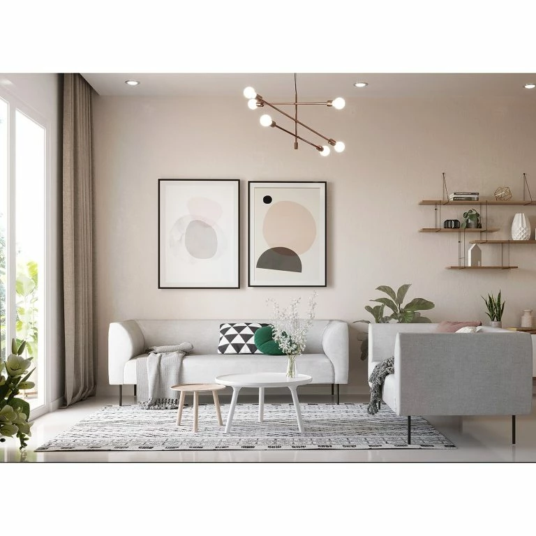 Loftscape Fredriks Canapé Kolkki (3 Places) – Tissu – Gris Clair