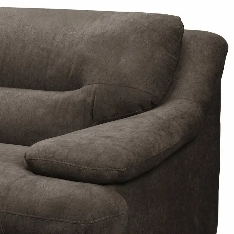 Loftscape Fredriks Canapé Lutz I (3 Places) – Microfibre – Marron Foncé