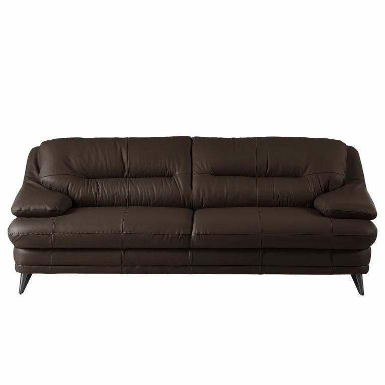 Loftscape Fredriks Canapé Lutz II (3 Places) – Cuir Véritable – Marron Foncé