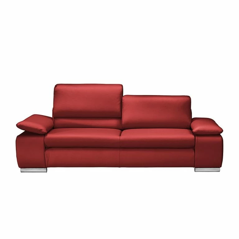 Loftscape Fredriks Canapé Masca (2 Places) – Cuir Véritable Rouge Carmin