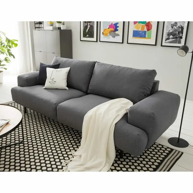 Loftscape Fredriks Canapé Nampa II (3 Places) – Tissu – Gris Clair