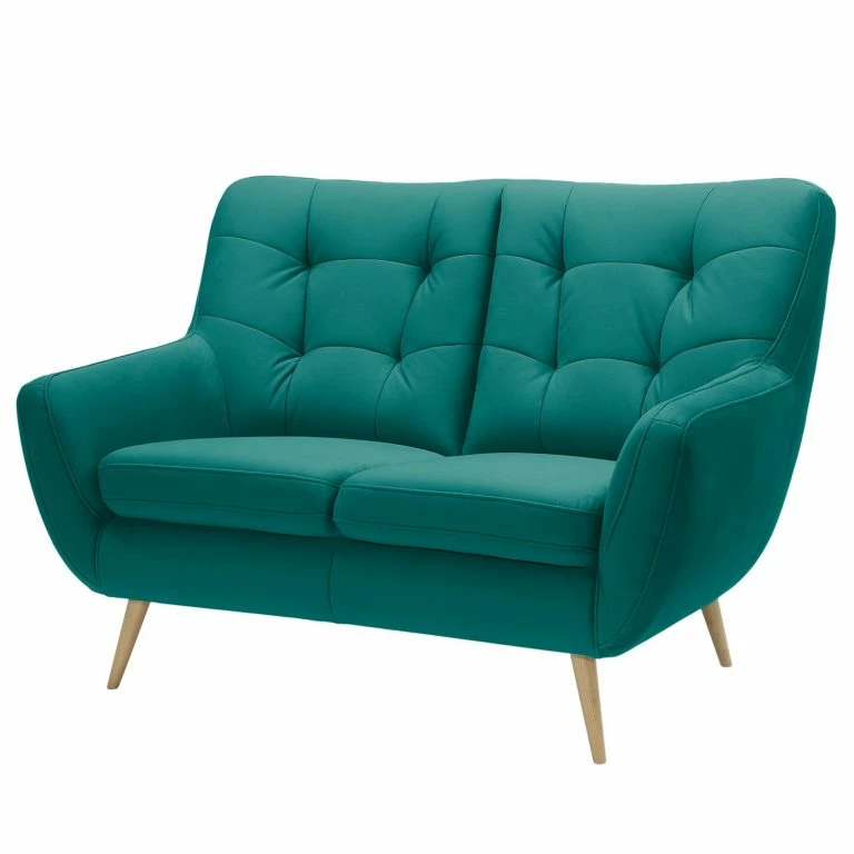 loftscape Fredriks Canapé Sawston I (2 places) – Velours – Bleu pétrole