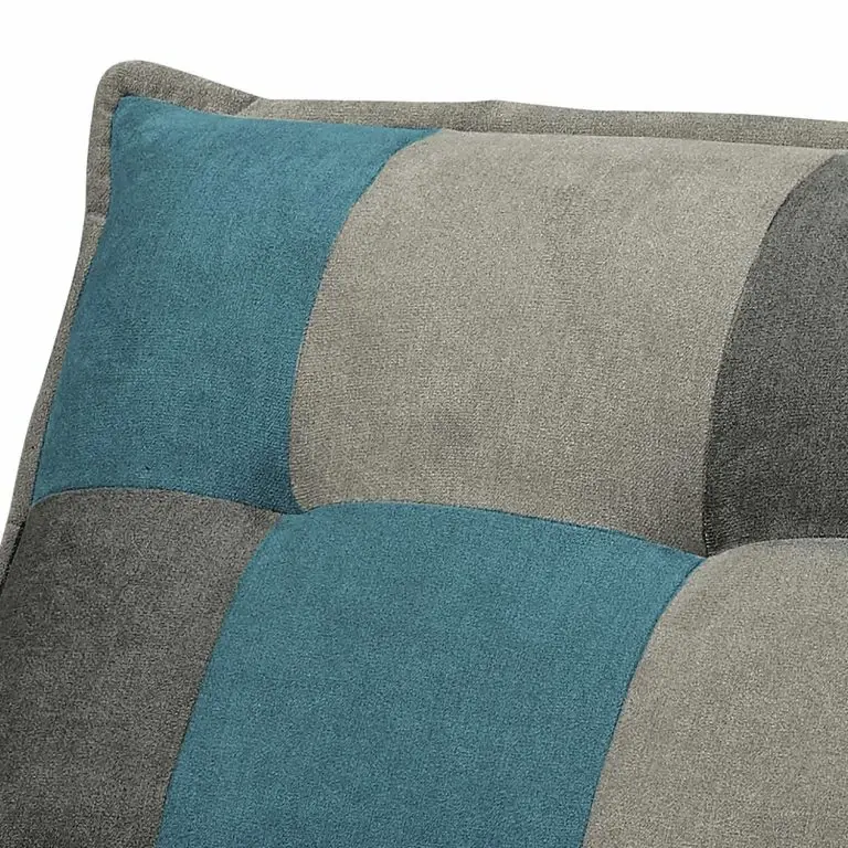 Loftscape Fredriks Canapé Tutu (2 Places) – Microfibre – Microfibre Ranu Patchwork: Denim / Gris