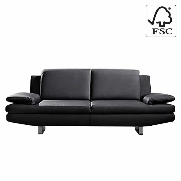 loftscape Fredriks Canapé Yovanna (2 places) – Cuir synthétique noir