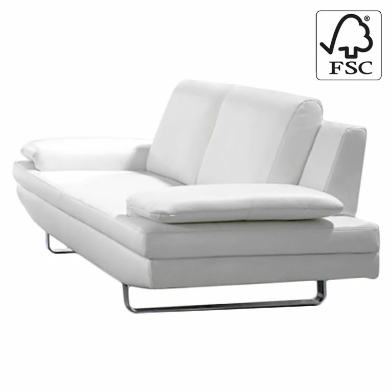 loftscape Fredriks Canapé Yovanna (3 places) – Cuir synthétique blanc