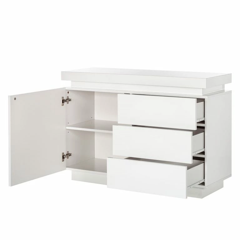 Loftscape Fredriks Commode Emblaze II – Avec éclairage – Blanc Brillant