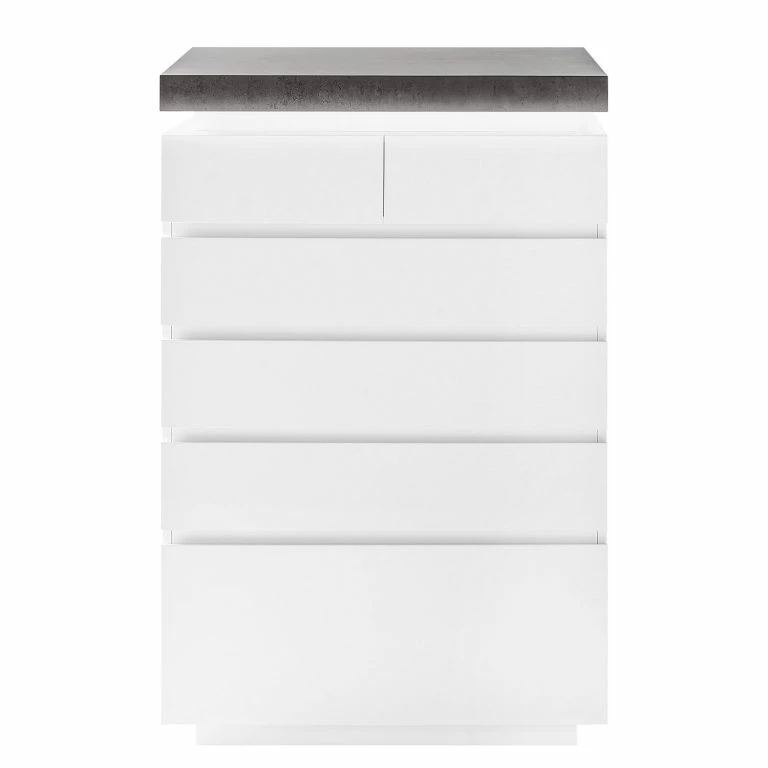 Loftscape Fredriks Commode Namona II – Éclairage Inclus – Imitation Béton / Blanc