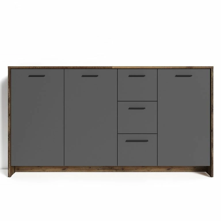 Loftscape Fredriks Enfilade Edgeworth – Imitation Bois Ancien / Anthracite