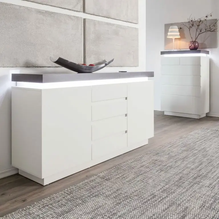 Loftscape Fredriks Enfilade Namona I – Éclairage Inclus – Blanc / Imitation Béton