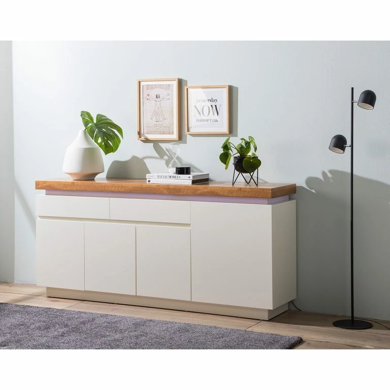 Loftscape Fredriks Enfilade Namona II – Éclairage Inclus – Imitation Chêne / Blanc