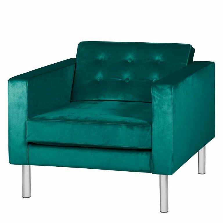 loftscape Fredriks Fauteuil Chelsea III – Microfibre – Tissu Tond : Pétrole – Cylindre