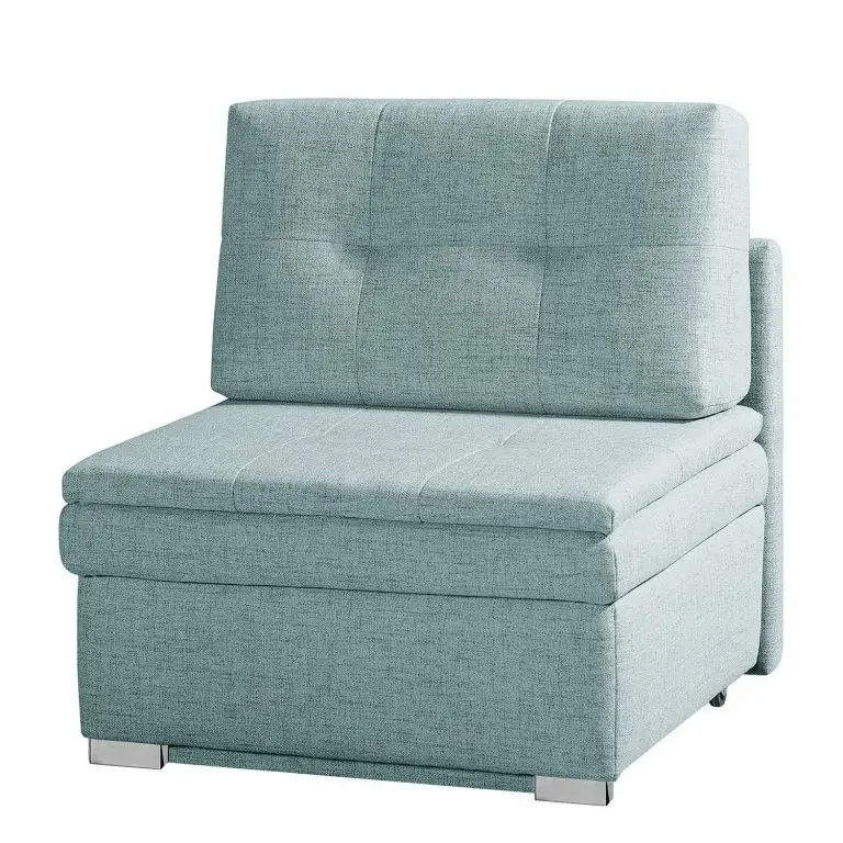 loftscape Fredriks Fauteuil convertible Cattai – Tissu structuré – Bleu pastel