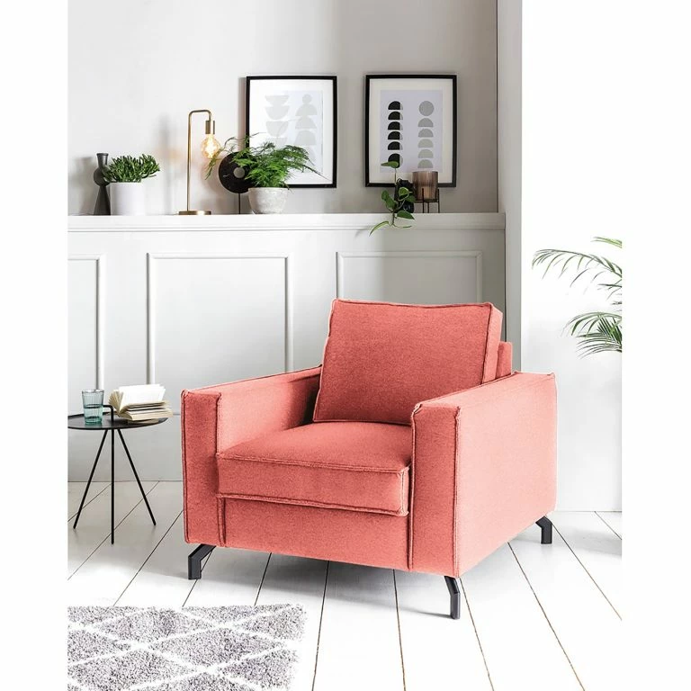 Loftscape Fredriks Fauteuil Gilford – Tissu – Tissu Cavo: Corail