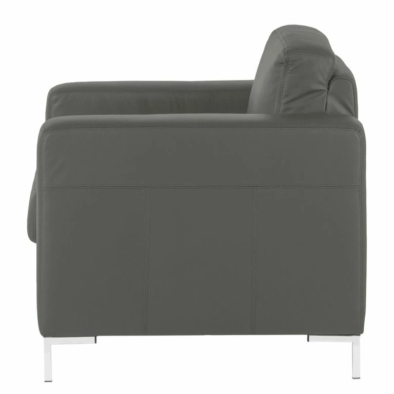 Loftscape Fredriks Fauteuil Lampone – Cuir Véritable – Gris Foncé