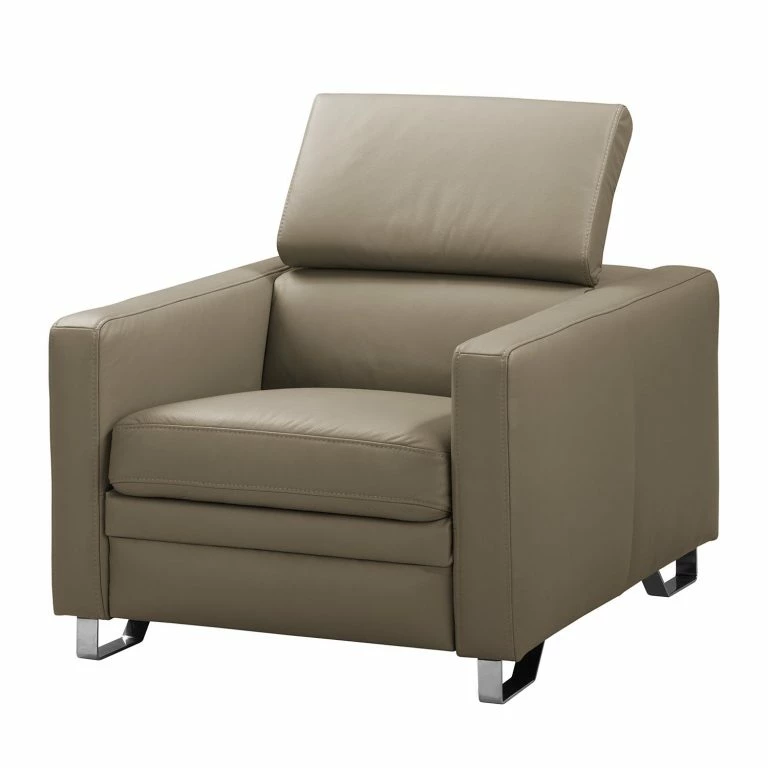 loftscape Fredriks Fauteuil Menfi – Cuir véritable – Taupe